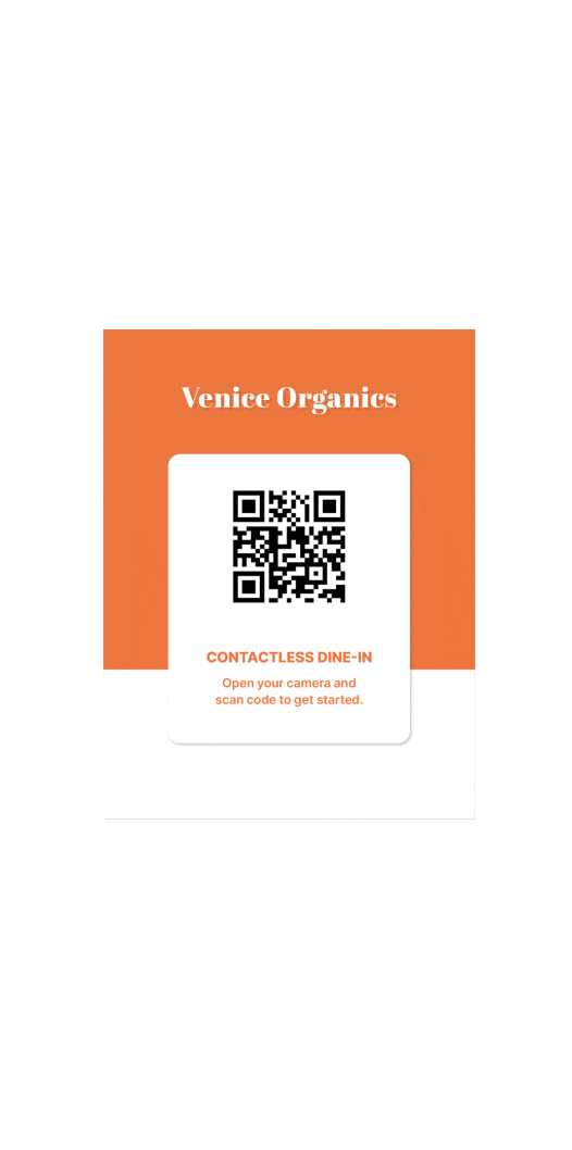 QR codes make ordering safe & easy